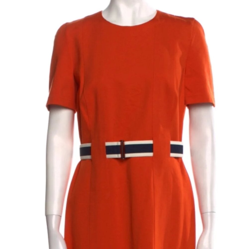Akris Punto Bold Orange Midi Dress - Picture 3 of 15